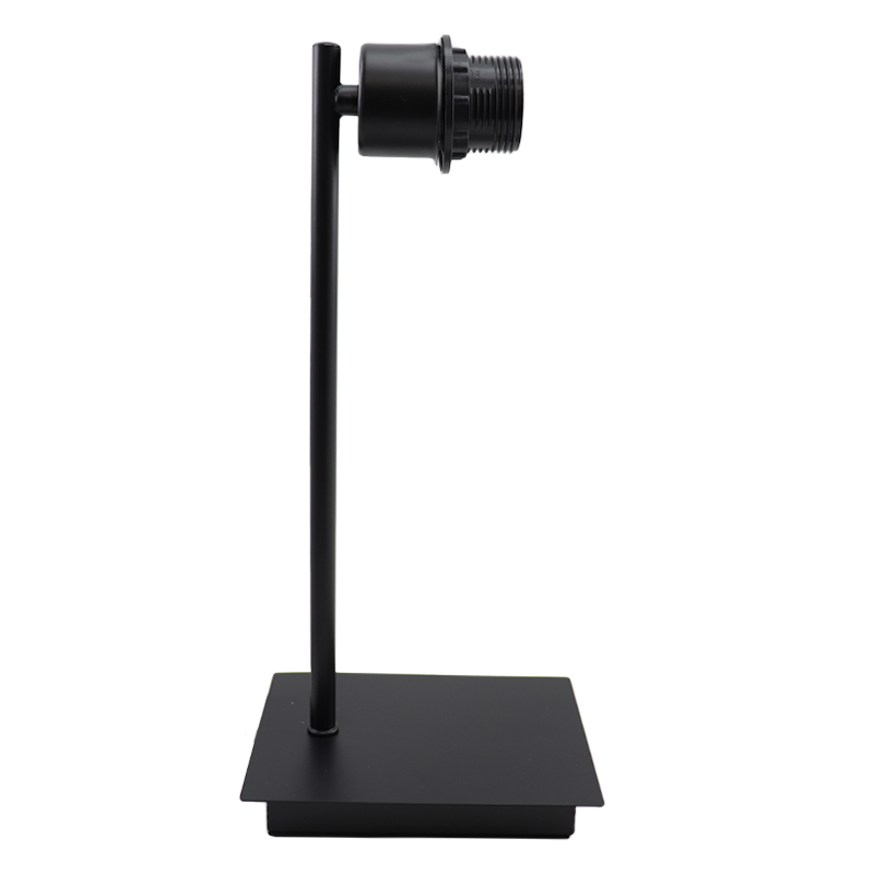 Lampe de table sans abat-jour noire en aluminium, Rika