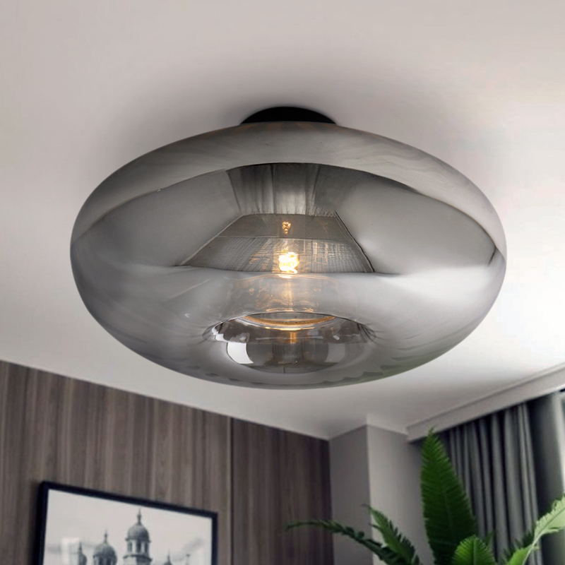 Lampe plafond grise design, Eve