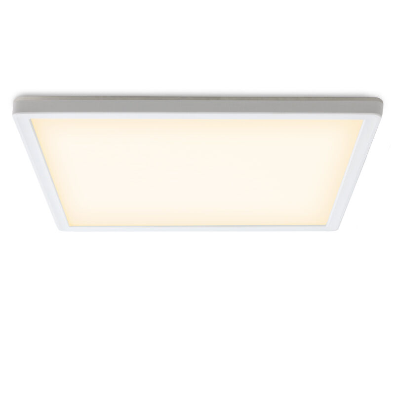 Lampe plafond blanche en plastique, Shona, 18W, 3000K LED, gradable en 3 étapes