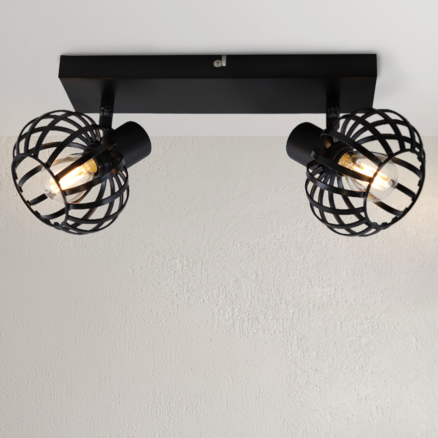 Spot plafond noir industriel, Lieve