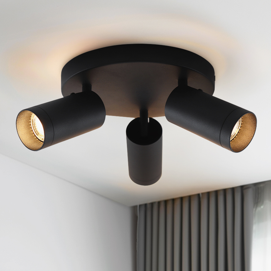 Spot plafond noir moderne, Nadi