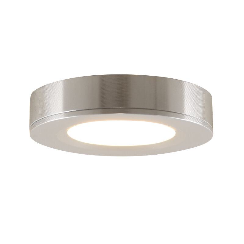 Lampe ronde sous placard de cuisine, argent