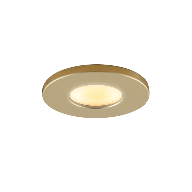 Spot encastré veranda de coleur laiton Dico, IP65, gradable