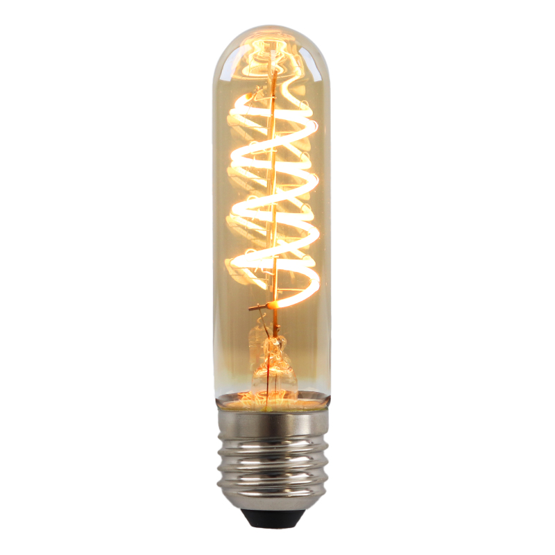 Olucia ampoule LED tube E27 gradable Damien, ambre, 4W, 2200K