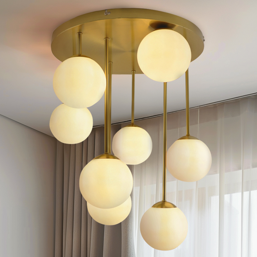 Plafonnier laiton design, Stacy