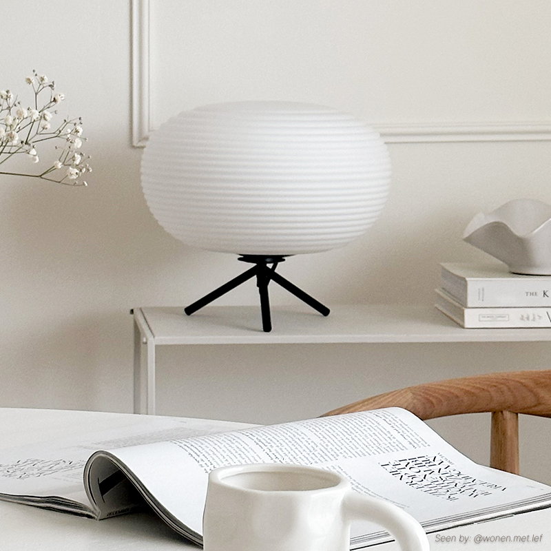 Lampe de table blanche moderne, Davide, avec interrupteur