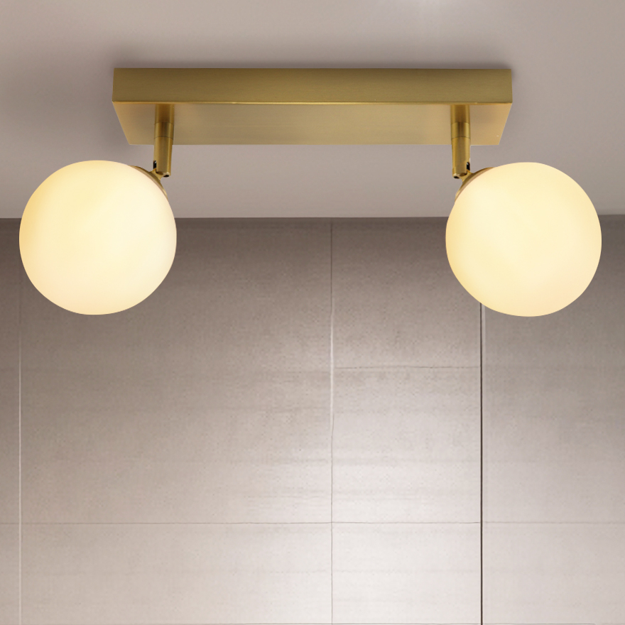 Plafonnier salle de bain blanc moderne, Amer, IP44