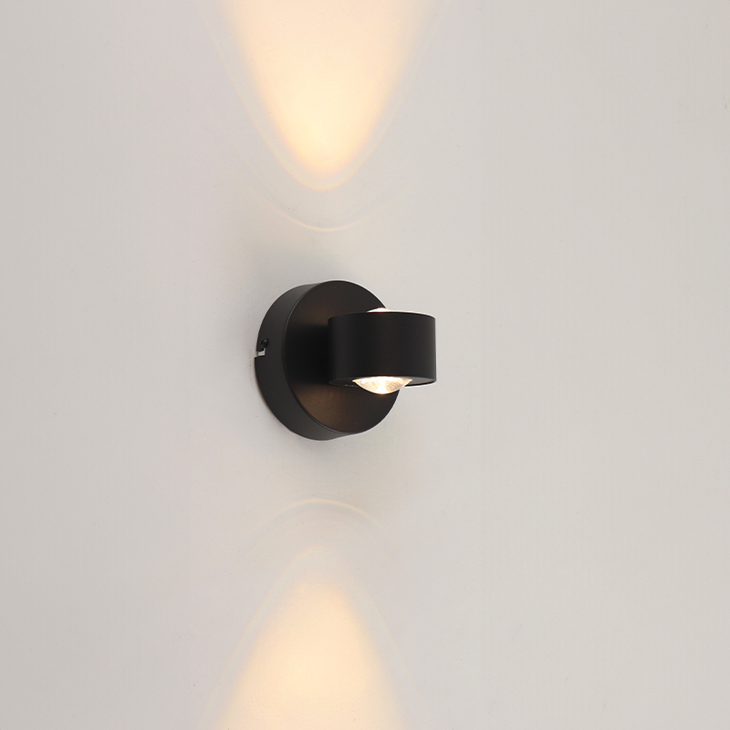 Applique up and down noire moderne, Izzet, 6W, 3000K LED