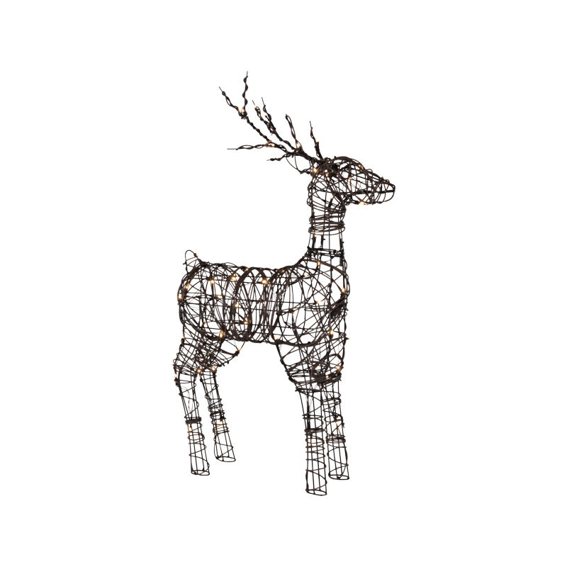 Renne de Noël avec 64 LED pour support extérieur