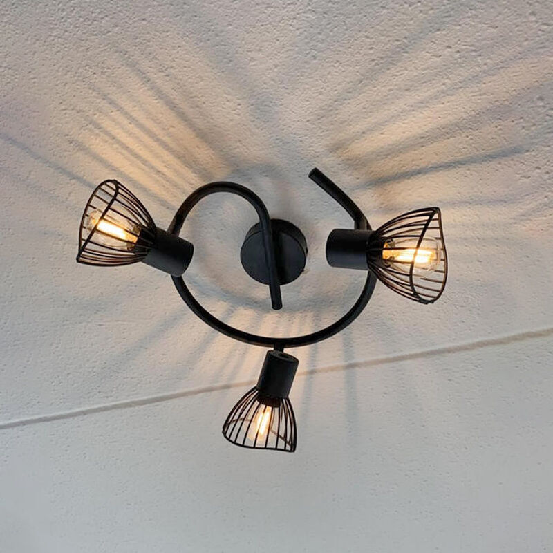 Spot plafond noir industriel, Aina
