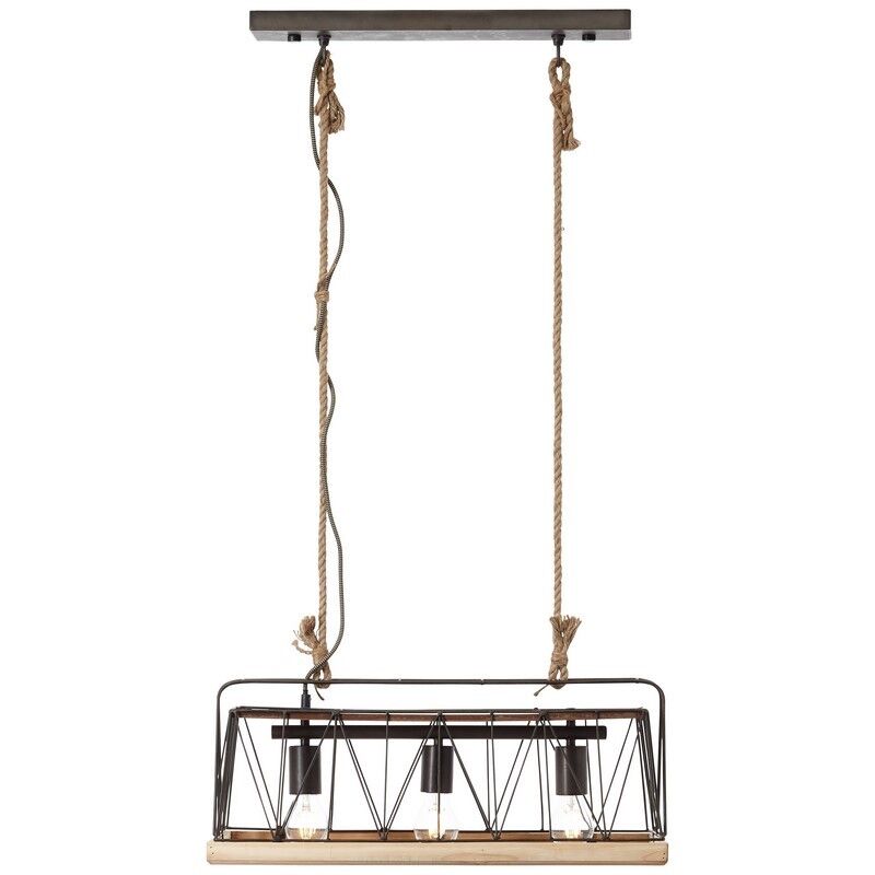 Suspension en bois argentée, Iris