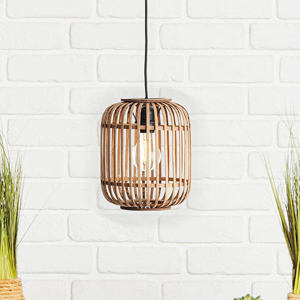 Suspension en bois marronne, Brain