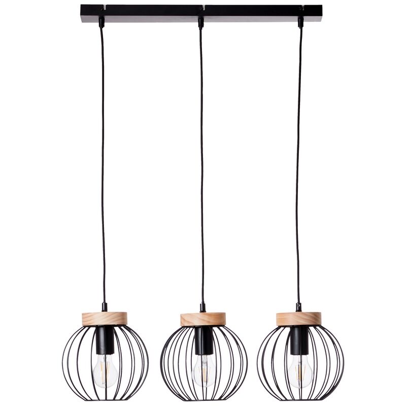 Suspension en bois noire, Donato