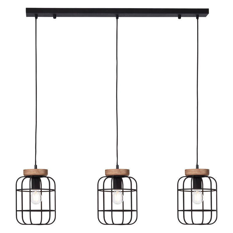 Suspension table à manger en bois noire, Taede