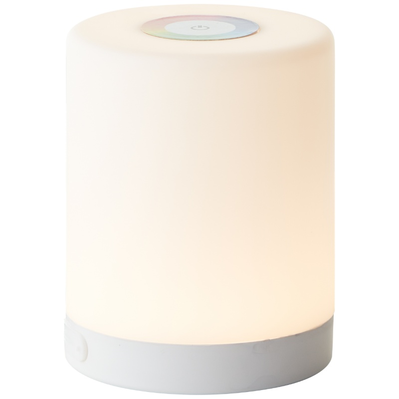 Lampe de table extérieur blanche moderne, Maezon, 1W, RGBW LED, IP44, avec variateur tactile