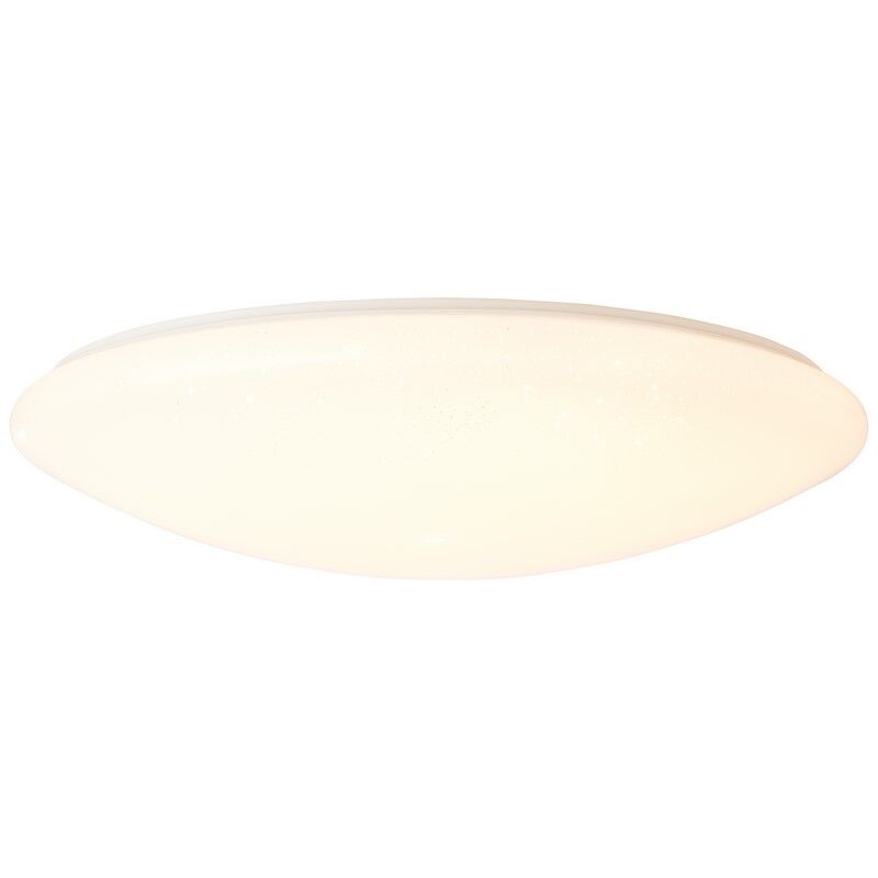 Plafonnier blanc design, Djalissa, 60W, blanc chaud à froid réglable LED, avec télécommande