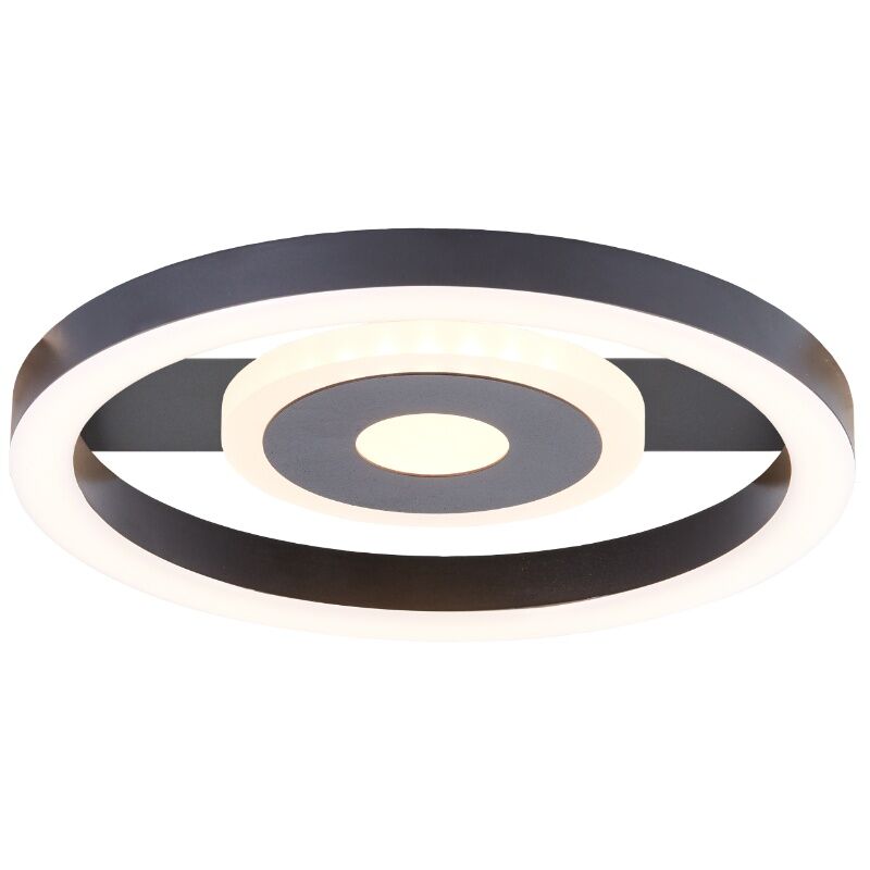 Lampe plafond noire design, Konrad, 9W, 3000K LED