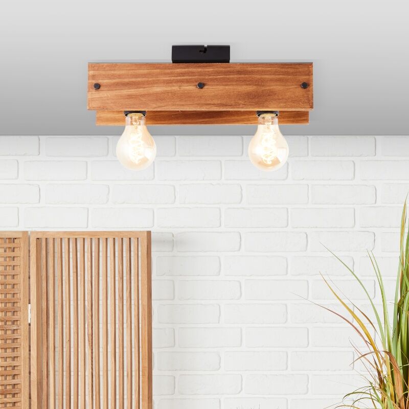 Plafonnier en bois marron, Rasha