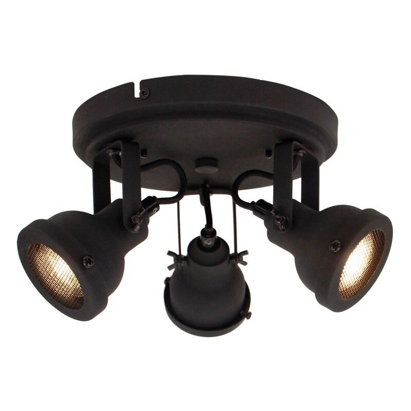 Spot plafond noir industriel, Chesney