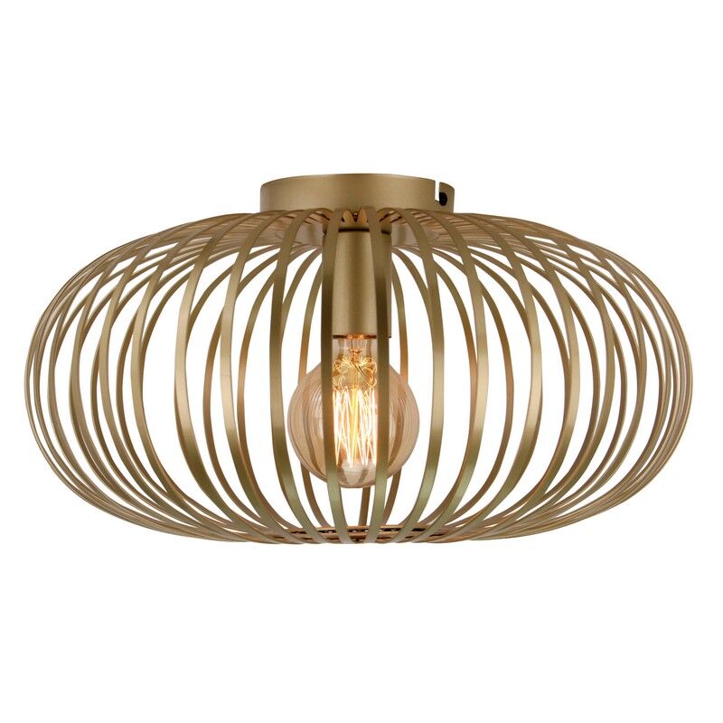 Lampe plafond dorée industrielle, Lieve