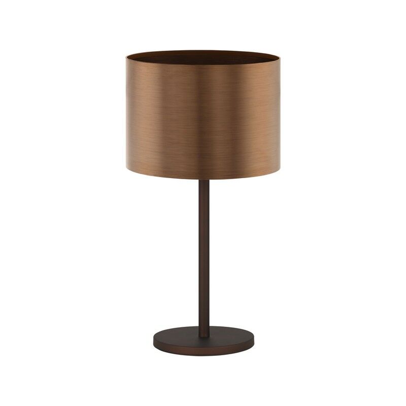 Lampe de table marronne en plastique, Noor, avec interrupteur