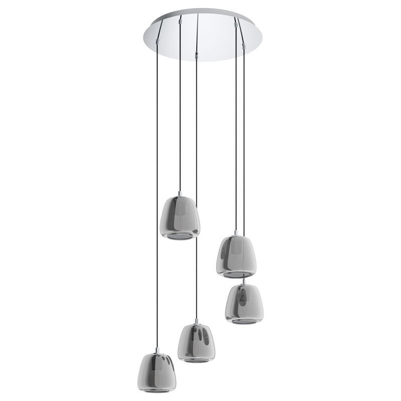 Suspension chromée en verre, Gauke