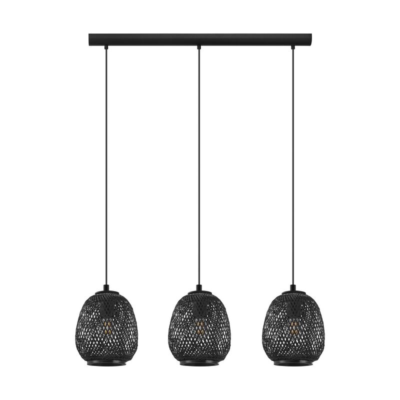 Suspension en bois noire, Nicole