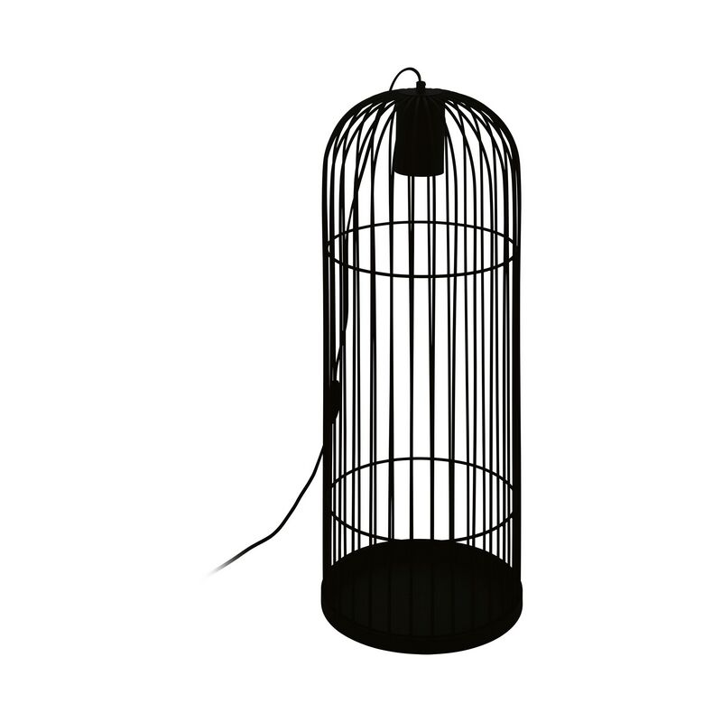 Lampadaire noir en acier, Dunia, avec interrupteur