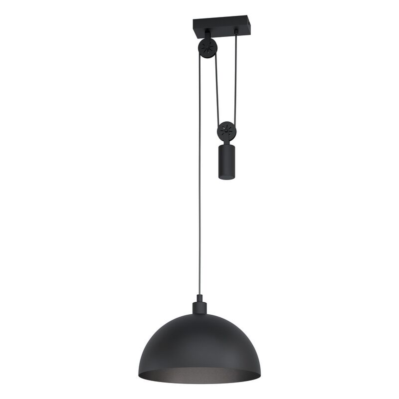 Suspension noire en acier, Yvette