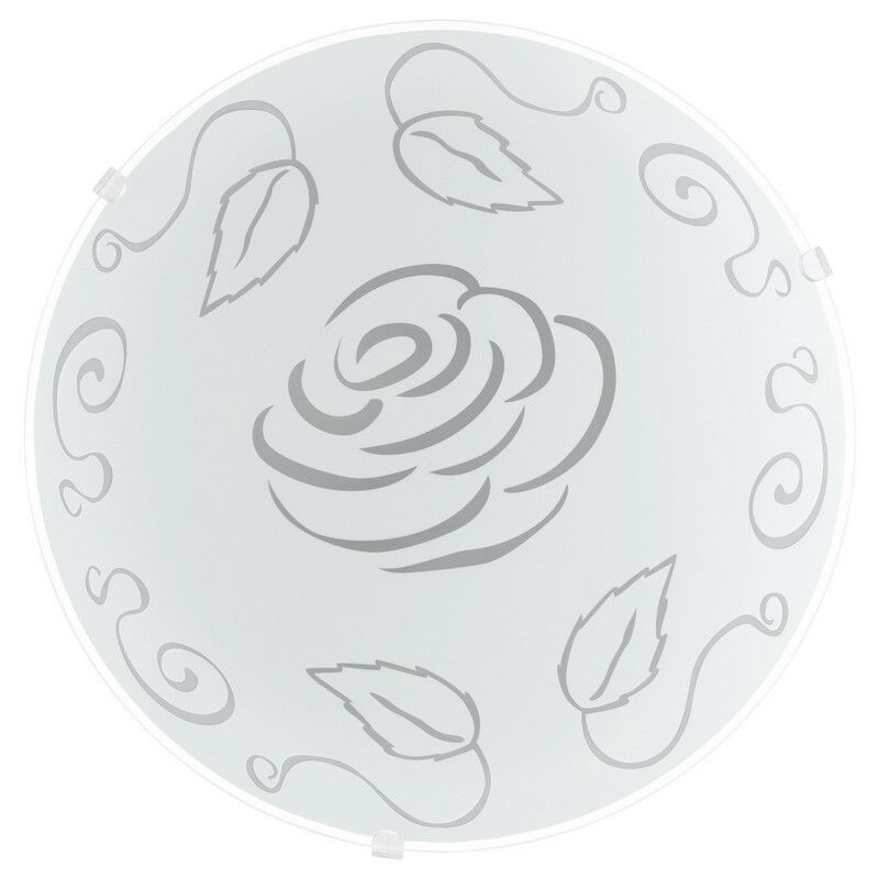 Lampe plafond blanche en verre, Bada