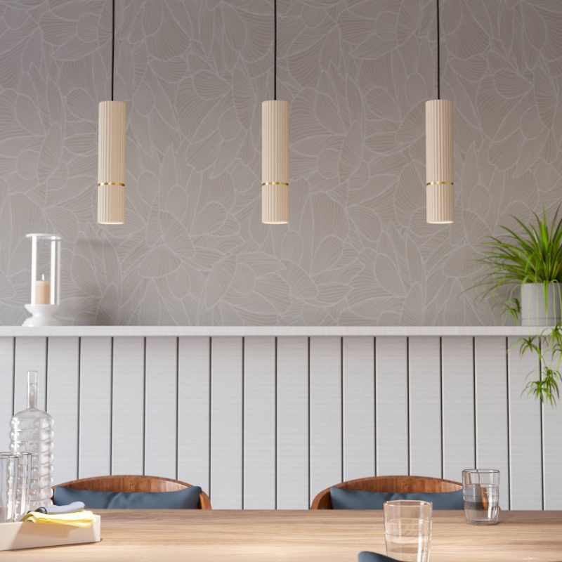 Suspension beige en acier, Vahid