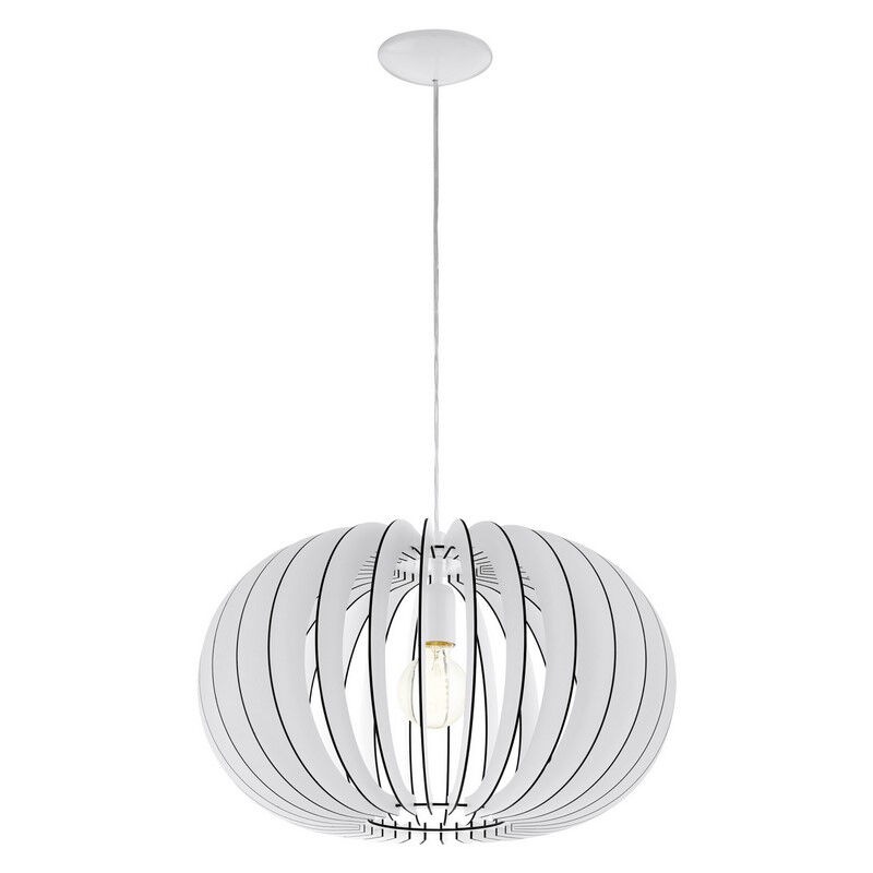 Suspension blanche en bois, Kiran