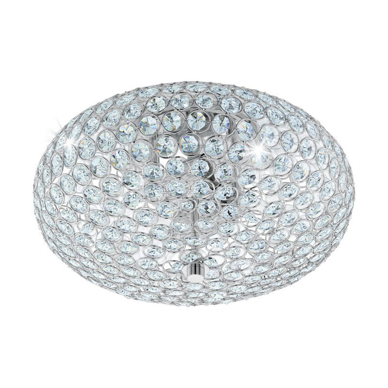 Plafonnier chromé en verre, Annamarie