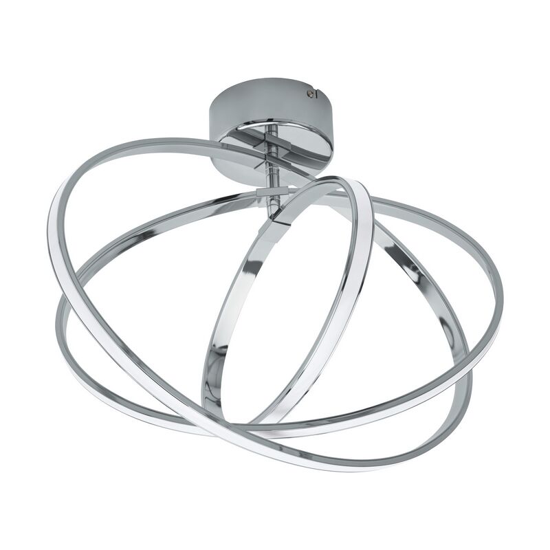 Lampe plafond chromée en aluminium, Tinus, 12W, 3000K LED