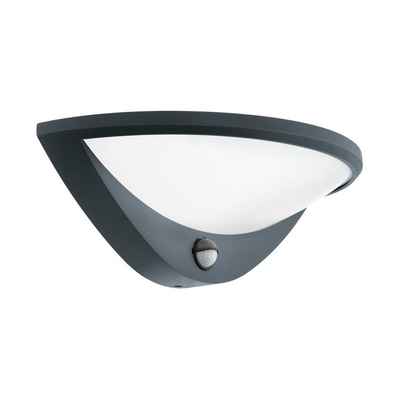 Applique extérieur avec détecteur de mouvement anthracite en aluminium, Ryan, IP44