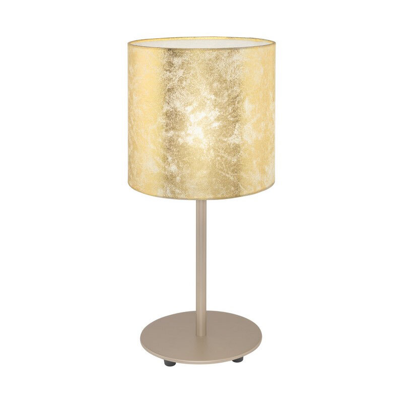 Lampe de table beige en métal, Megan, avec interrupteur
