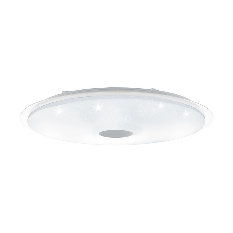 Lampe plafond transparente en acier, Dunya, 80W, couleur réglable LED