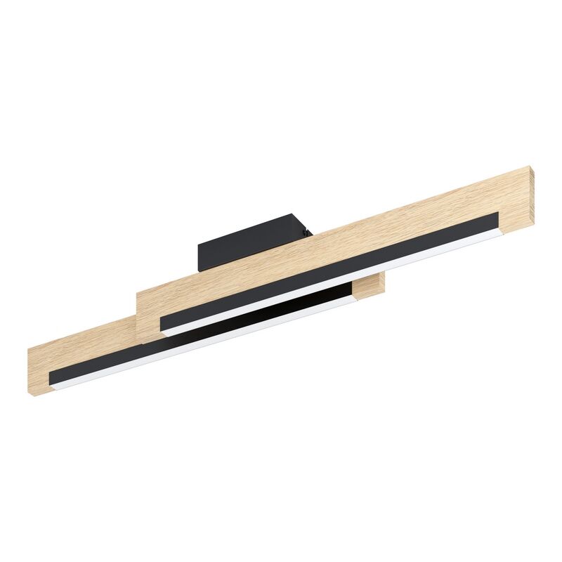 Lampe plafond en bois marronne, Ludovica, 10W, 3000K LED