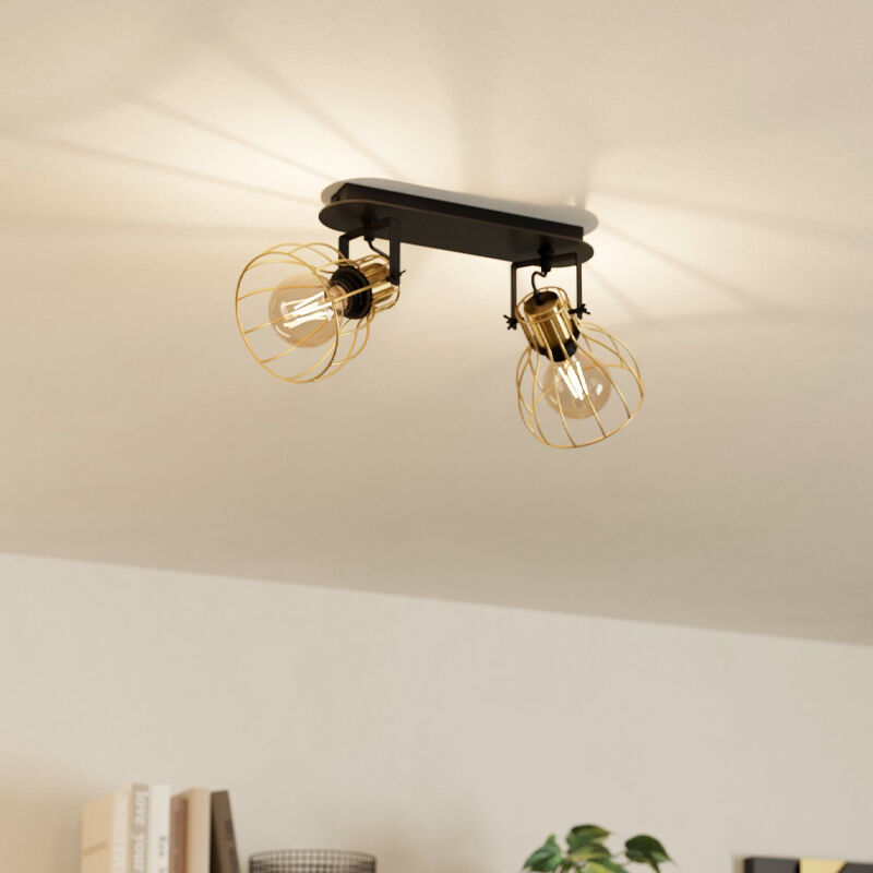 Spot plafond doré en aluminium, Tjarda