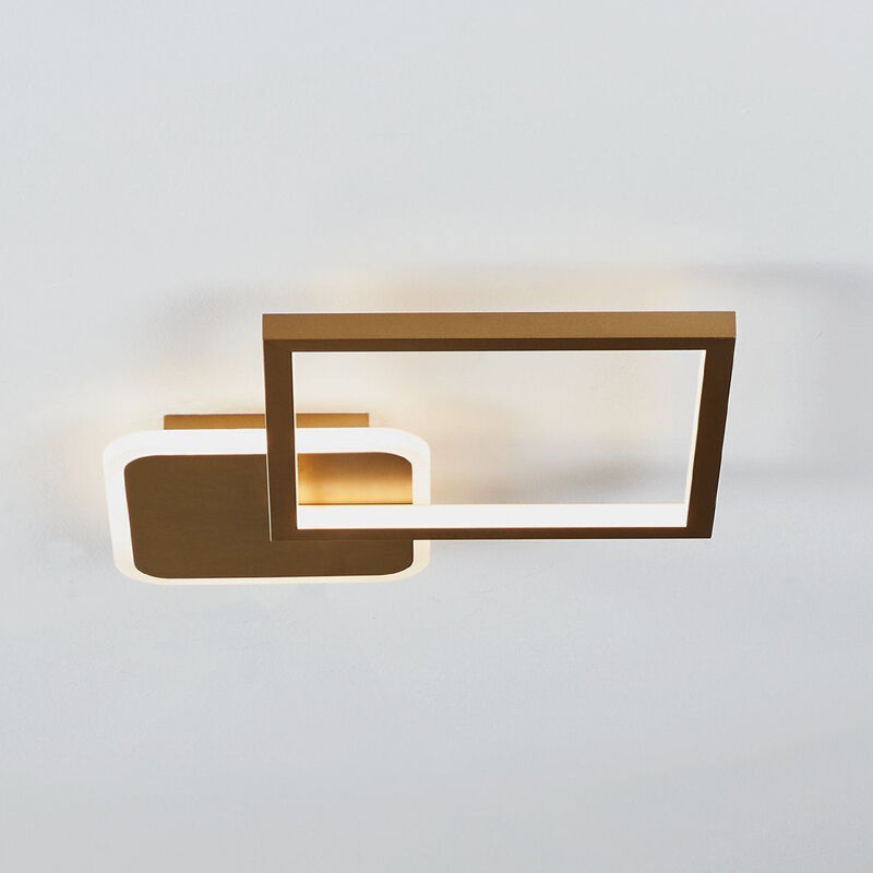 Plafonnier doré en aluminium, Sivan, 15W, blanc chaud à froid réglable LED, gradable en 3 étapes