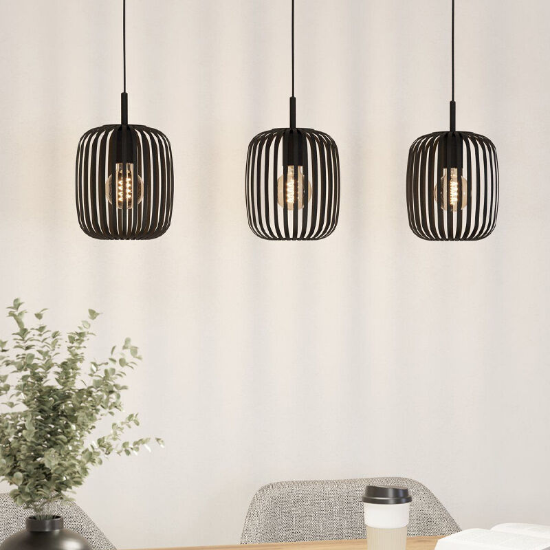 Suspension noire en aluminium, Pietro