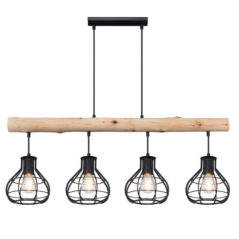 Suspension en bois marronne, Tijs