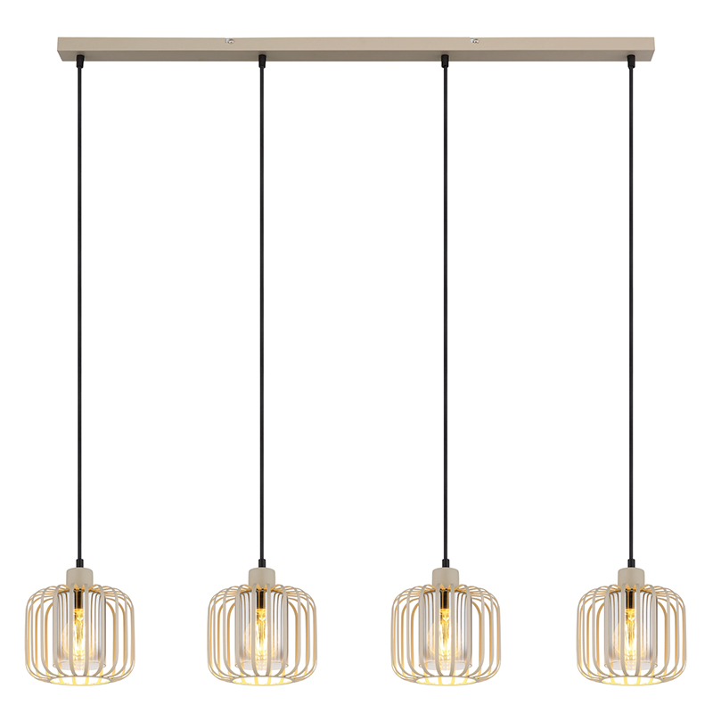 Suspension table à manger beige en métal, Jolanda