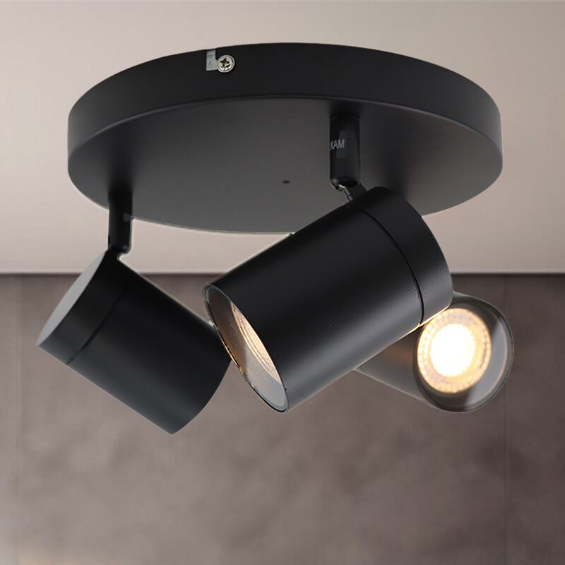 Spot plafond noir moderne, Ciara, IP44