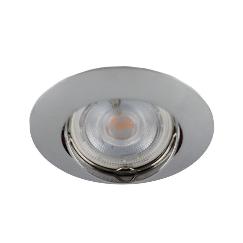 Spot encastré chromé en aluminium, Rudo