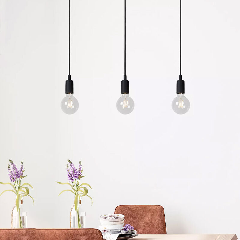 Suspension moderne noire, Fix