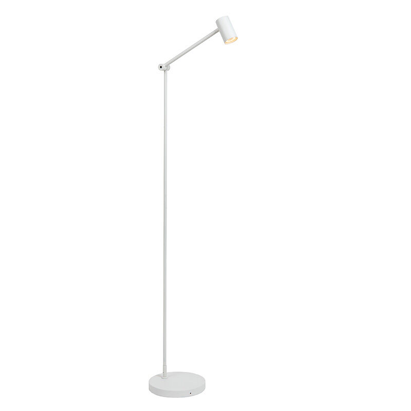 Lampadaire rechargeable moderne blanche, Tipik, 3W, 2700K LED, avec variateur tactile