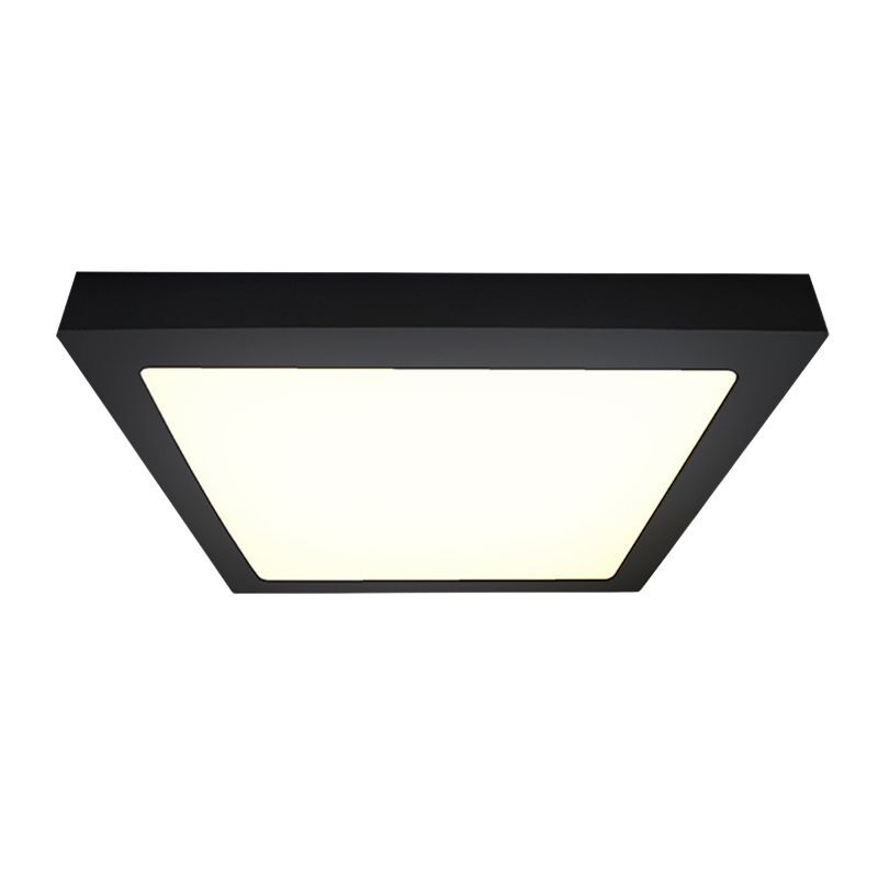 Lampe plafond en aluminium noire, Rolo, 24W, 4000K LED