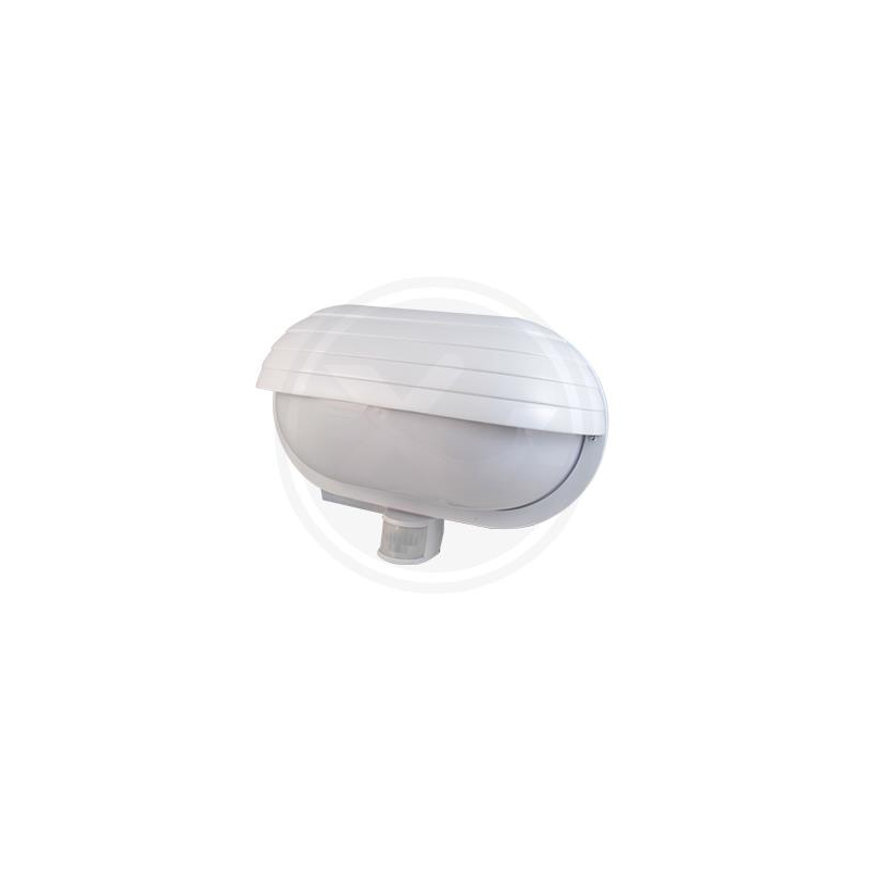 Applique extérieur avec détecteur de mouvement en plastique blanche, Killian, IP44