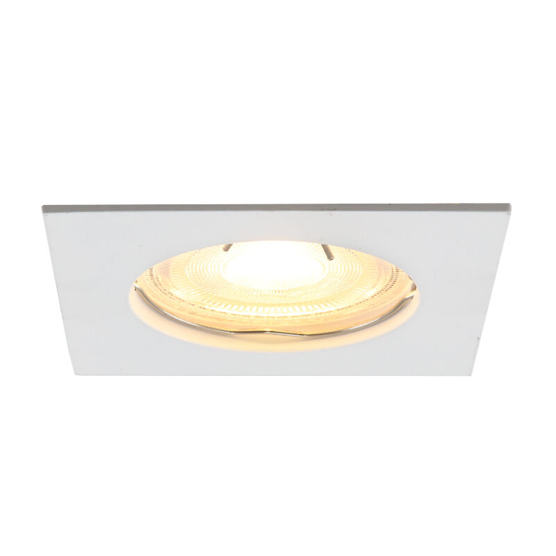 Spot encastré blanc en aluminium, Rudo